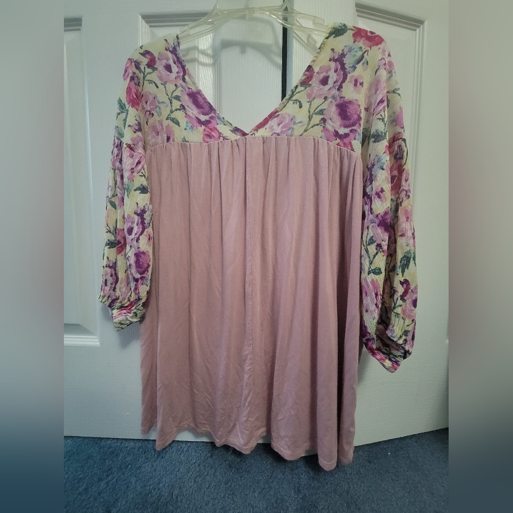 Pink floral top